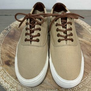 Joseph Abboud Ja Parkers Men’s Lace Up Canvas Sneakers Tan Size 9 US‎ 42 EUR